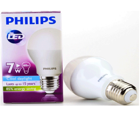 Đèn Led Philips 7W đui E27 ánh sáng sinh động, chân thực